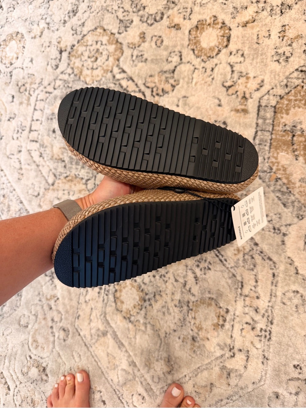 NWT ROAM Raffia Mule, Natural, Size 6 - Picture 2 of 6